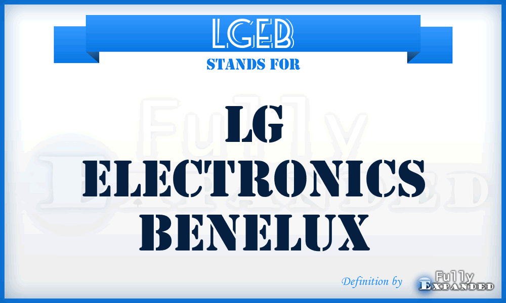 LGEB - LG Electronics Benelux