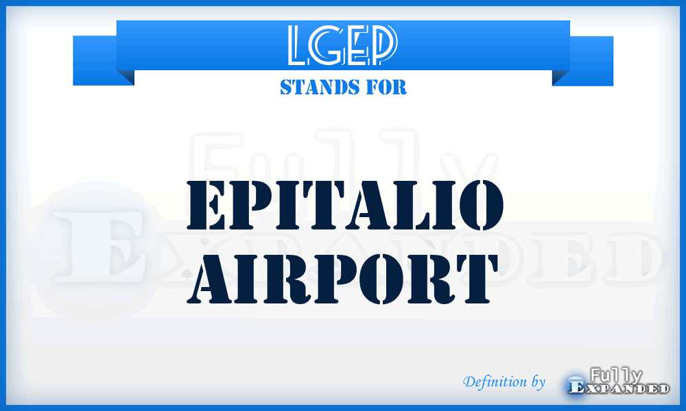 LGEP - Epitalio airport