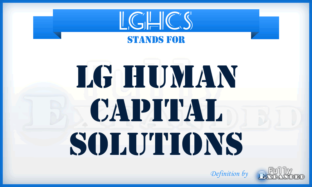 LGHCS - LG Human Capital Solutions
