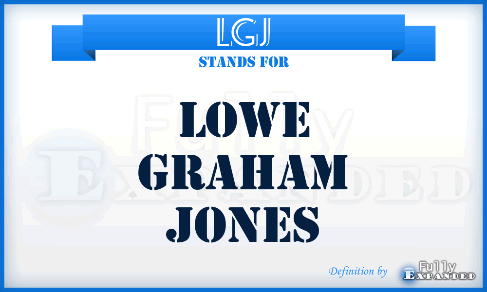 LGJ - Lowe Graham Jones