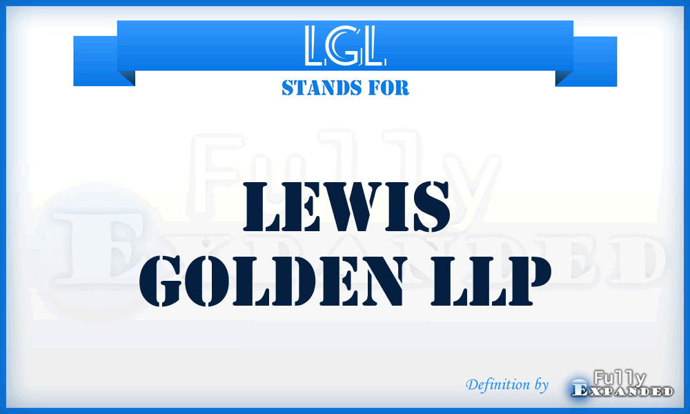LGL - Lewis Golden LLP
