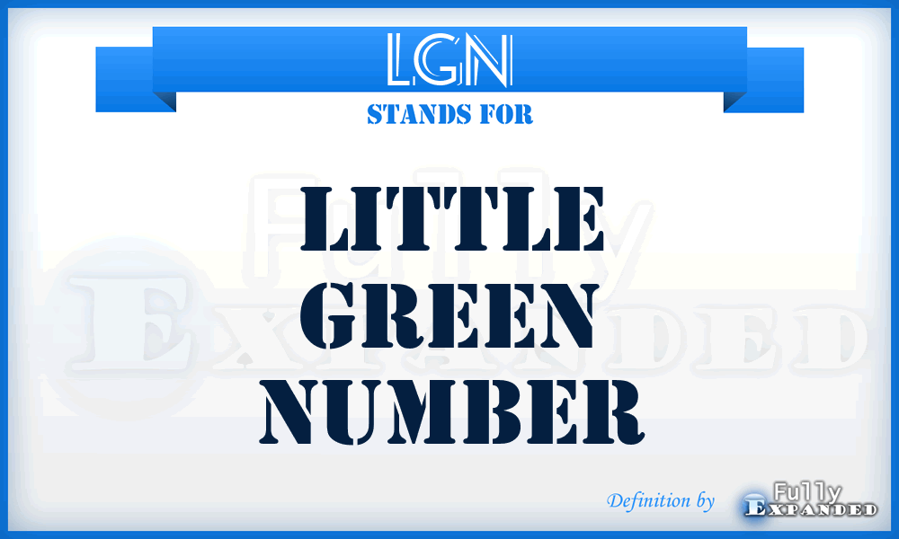 LGN - Little Green Number