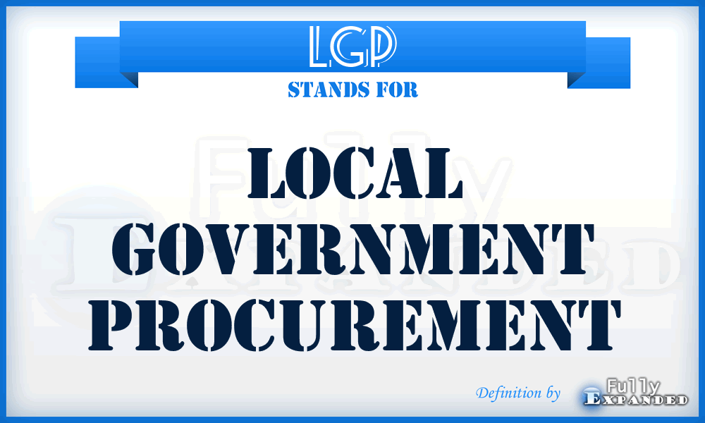 LGP - Local Government Procurement