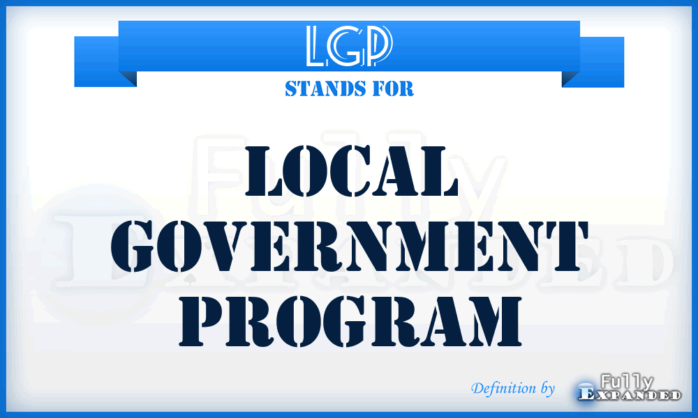 LGP - Local Government Program