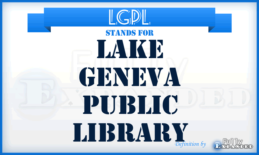 LGPL - Lake Geneva Public Library