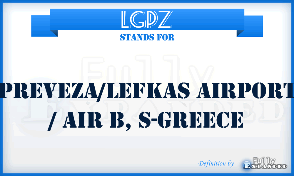 LGPZ - Preveza/Lefkas Airport / Air B, S-Greece