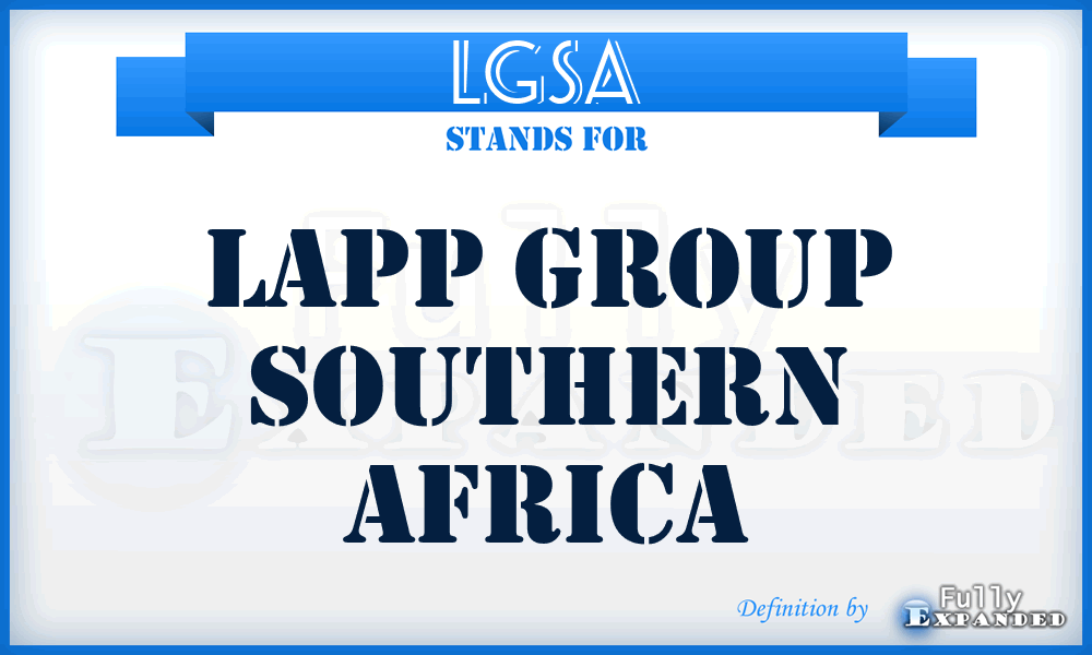 LGSA - Lapp Group Southern Africa