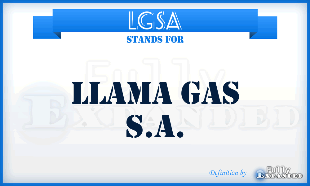 LGSA - Llama Gas S.A.