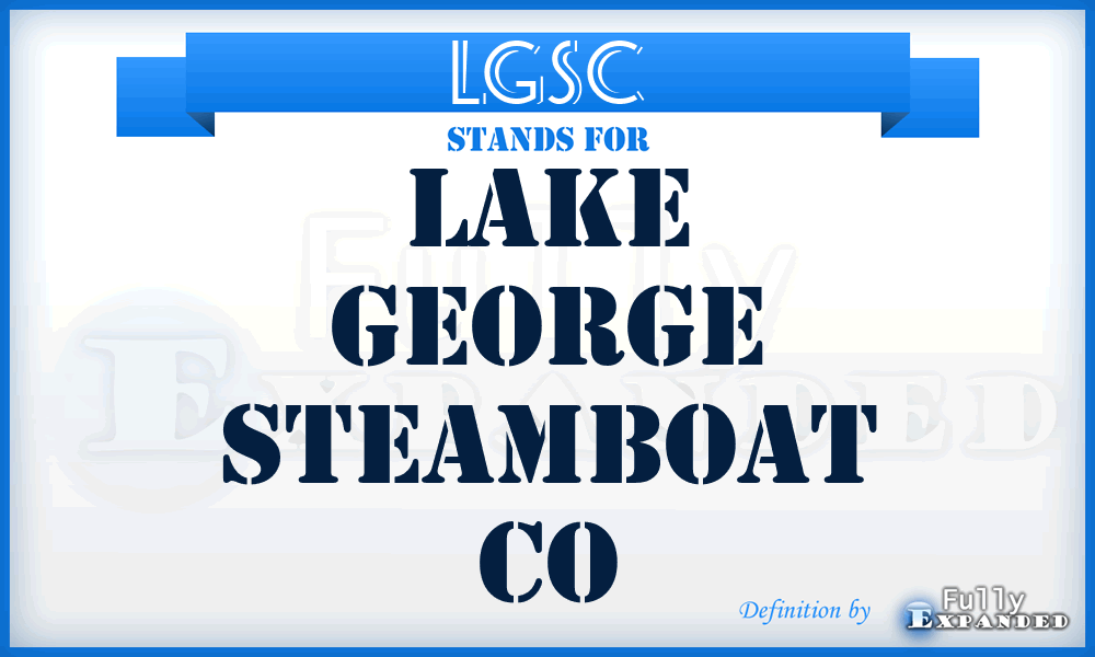 LGSC - Lake George Steamboat Co