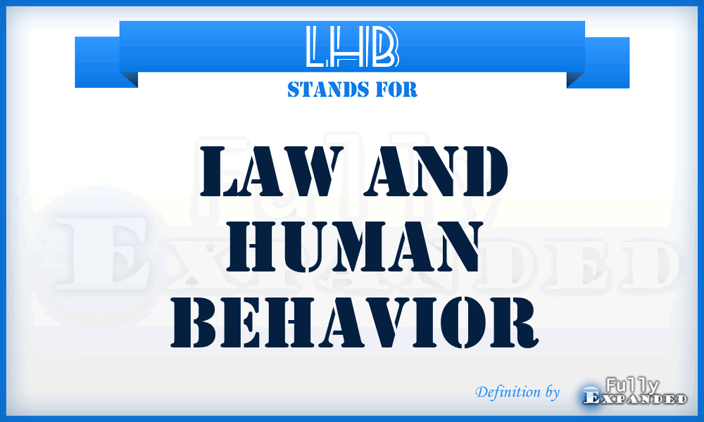 LHB - Law and Human Behavior