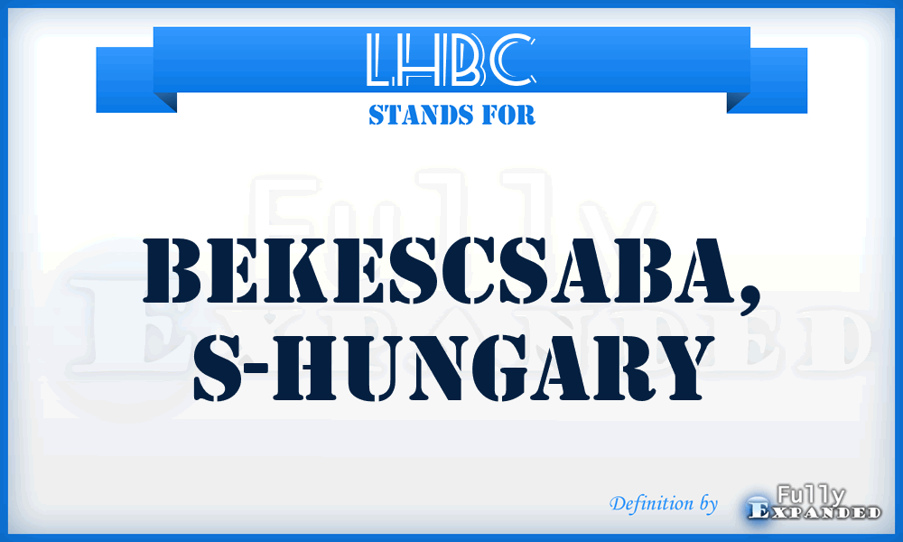 LHBC - Bekescsaba, S-Hungary