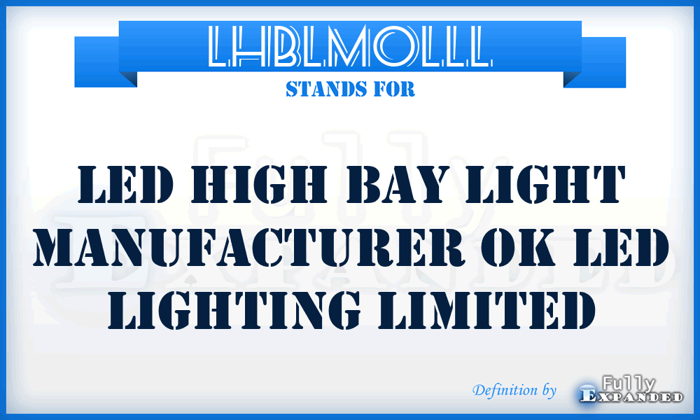 LHBLMOLLL - Led High Bay Light Manufacturer Ok Led Lighting Limited