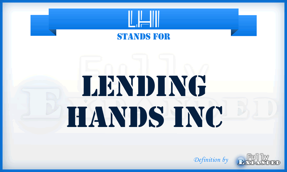 LHI - Lending Hands Inc