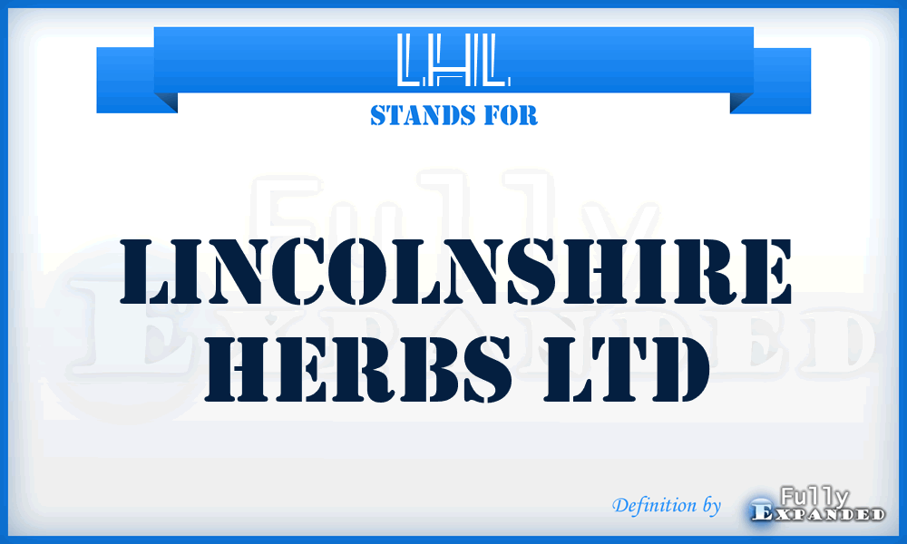 LHL - Lincolnshire Herbs Ltd