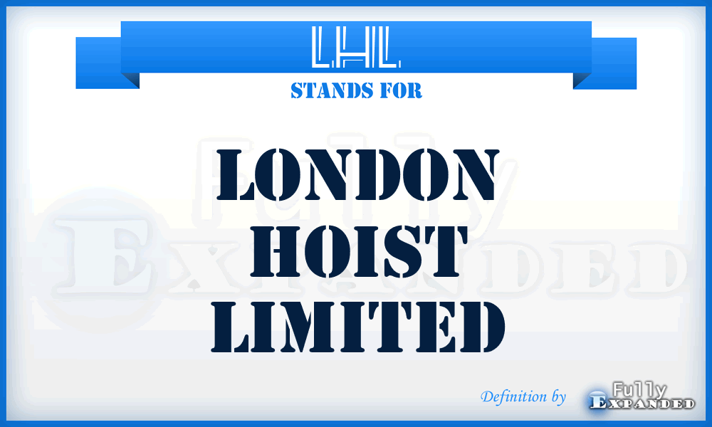 LHL - London Hoist Limited