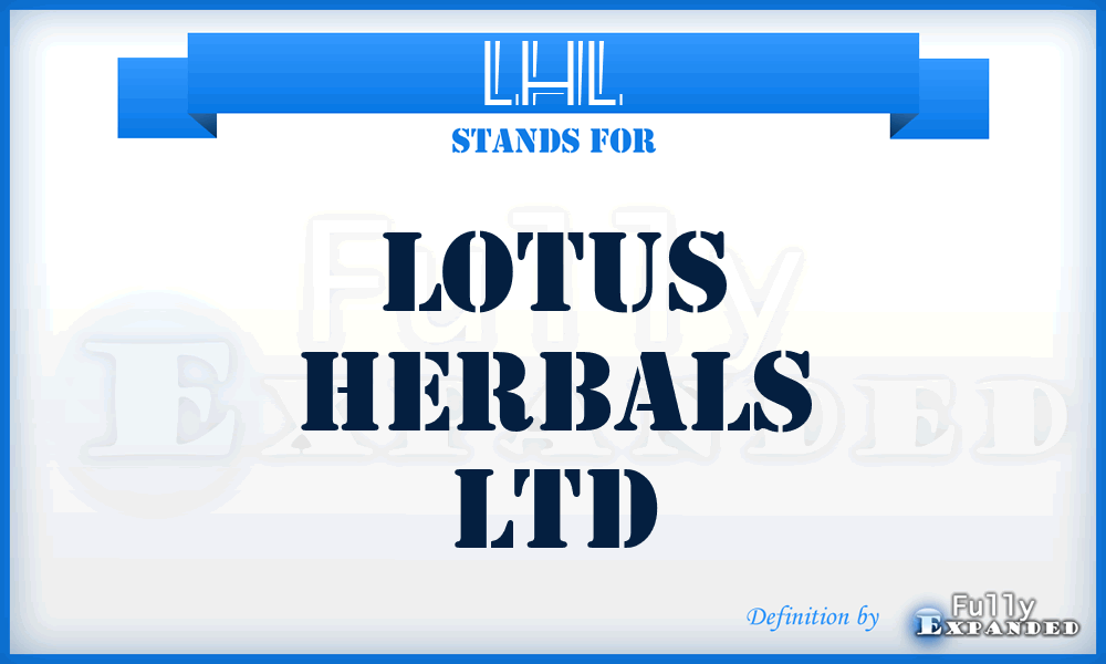 LHL - Lotus Herbals Ltd
