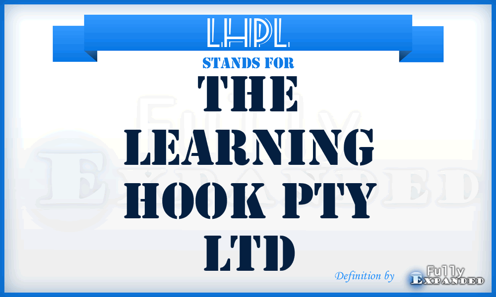LHPL - The Learning Hook Pty Ltd