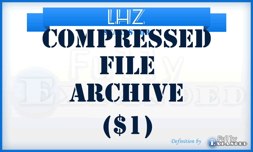 LHZ - Compressed file archive ($1)