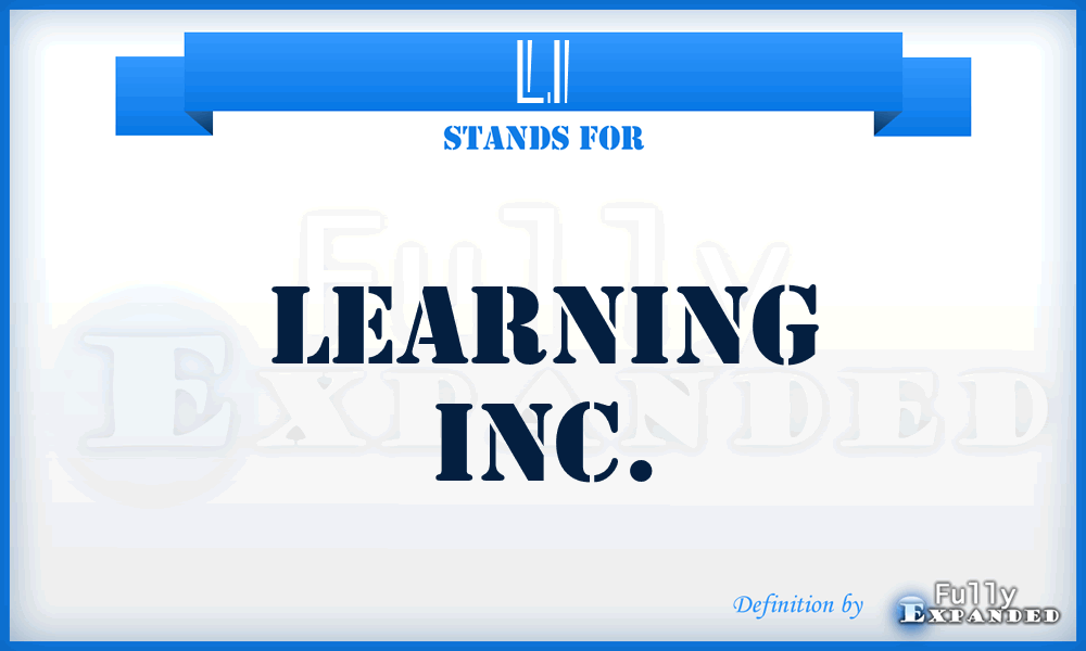 LI - Learning Inc.
