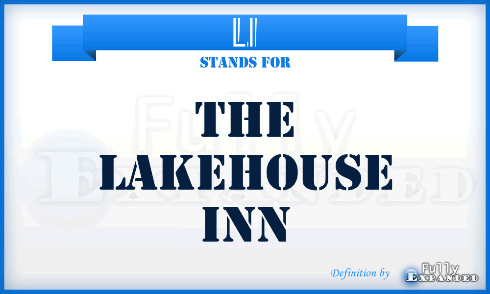 LI - The Lakehouse Inn