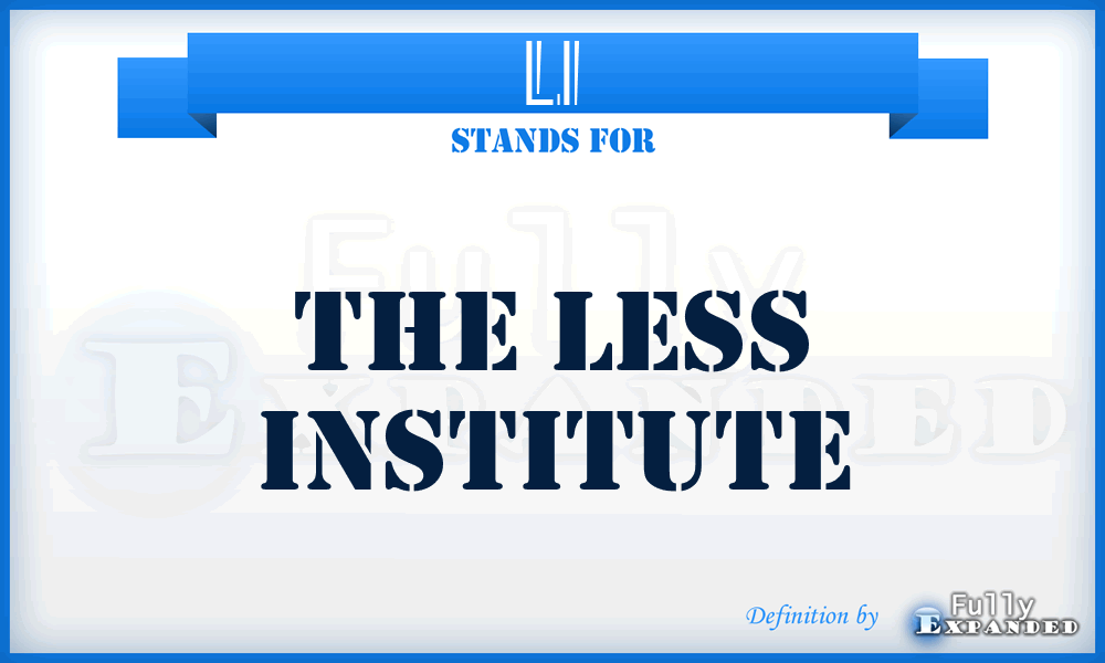 LI - The Less Institute