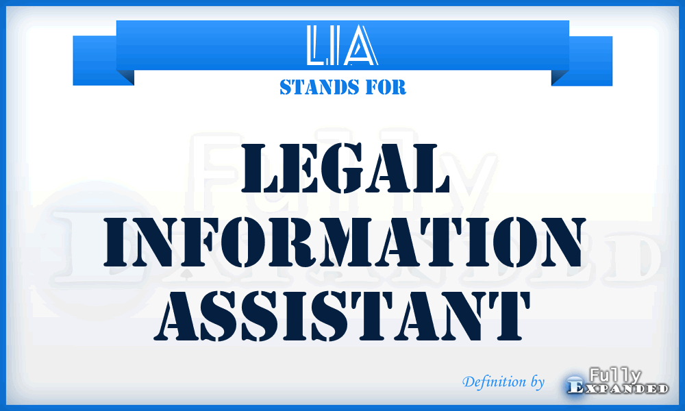 LIA - Legal Information Assistant