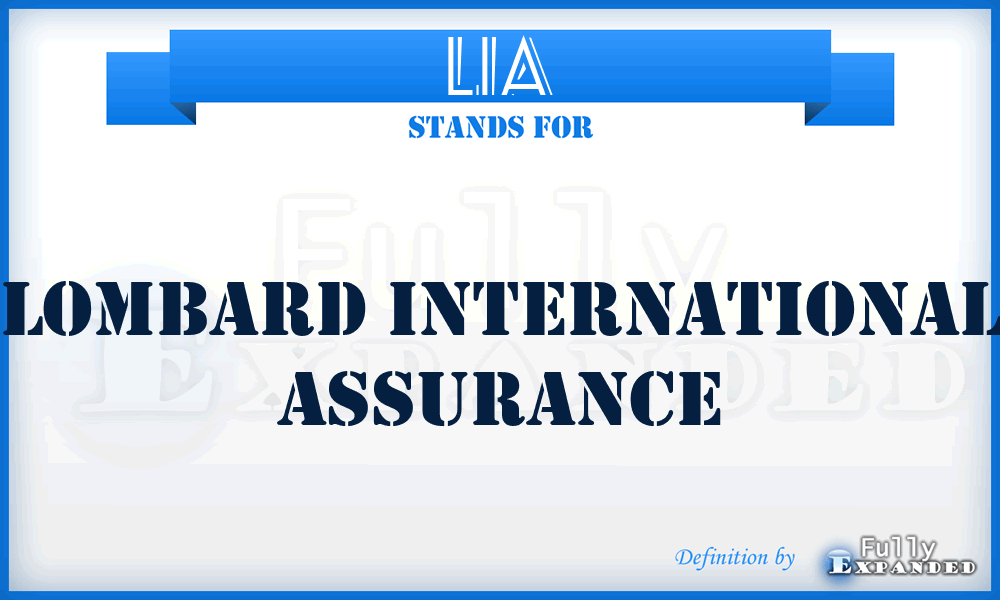 LIA - Lombard International Assurance