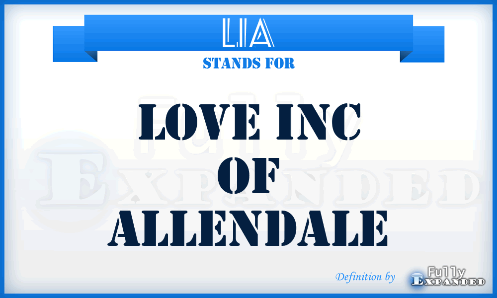 LIA - Love Inc of Allendale