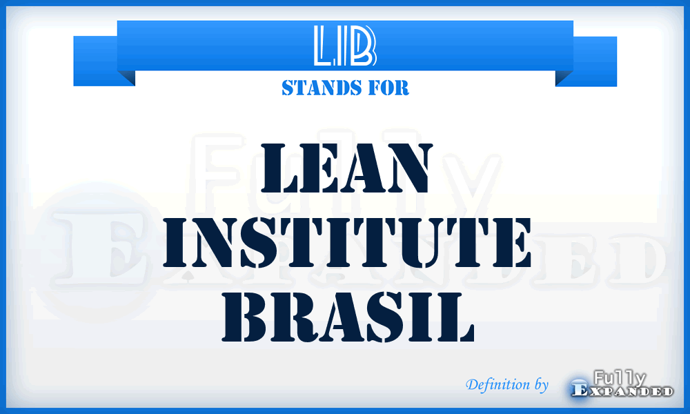 LIB - Lean Institute Brasil