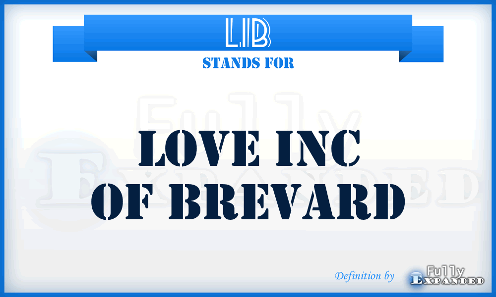 LIB - Love Inc of Brevard