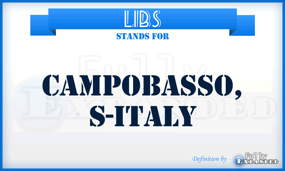 LIBS - Campobasso, S-Italy