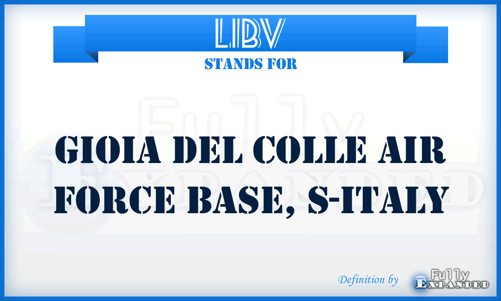 LIBV - Gioia del Colle Air Force Base, S-Italy