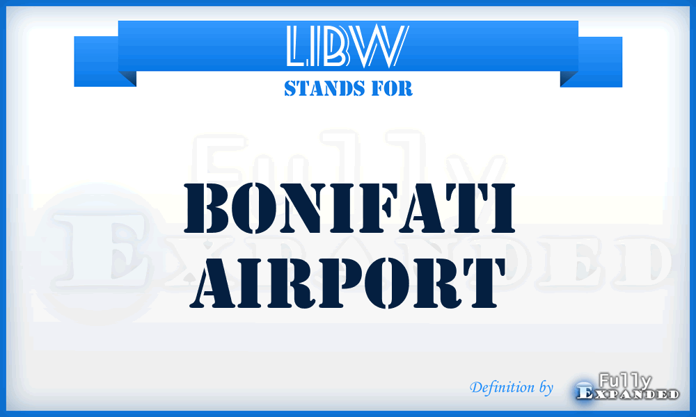 LIBW - Bonifati airport