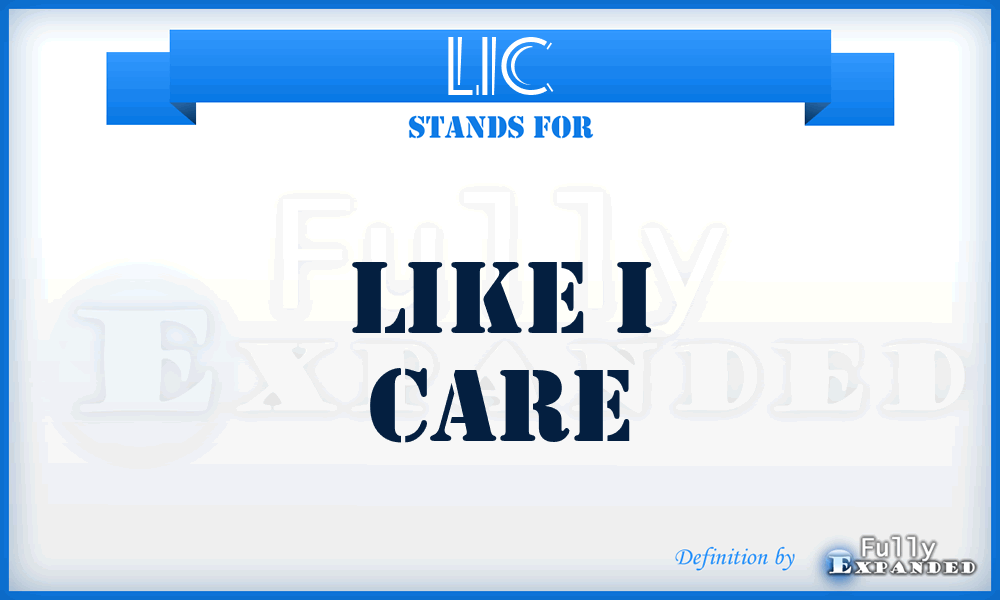 LIC - Like I Care