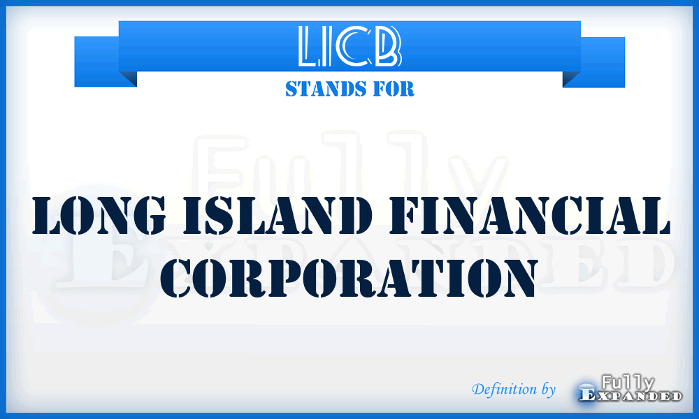 LICB - Long Island Financial Corporation