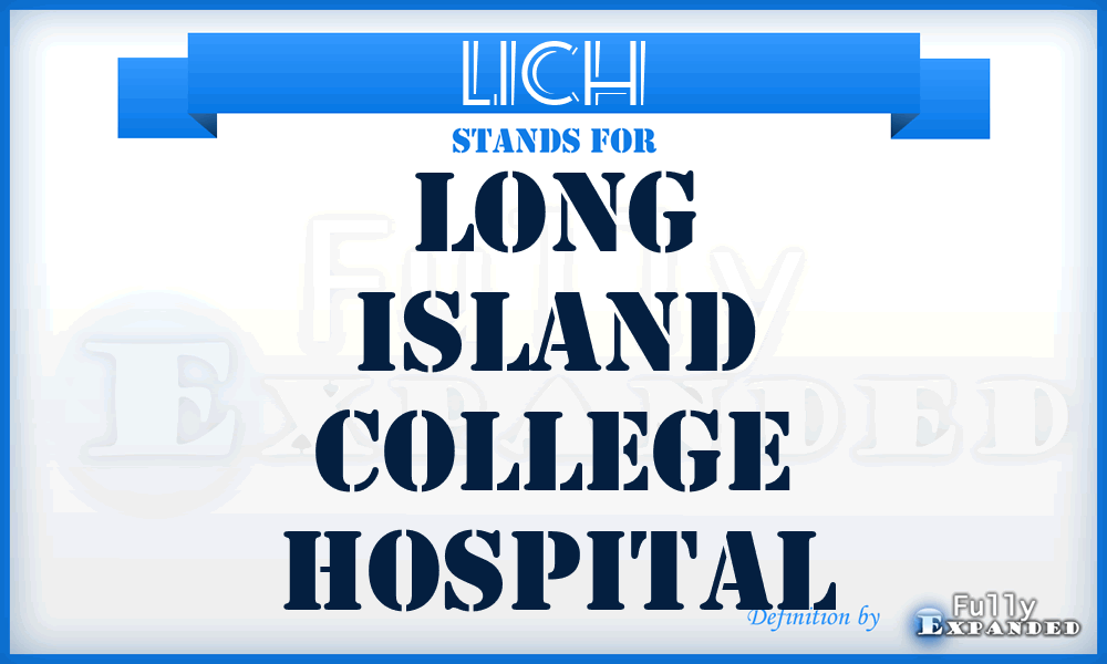 LICH - Long Island College Hospital