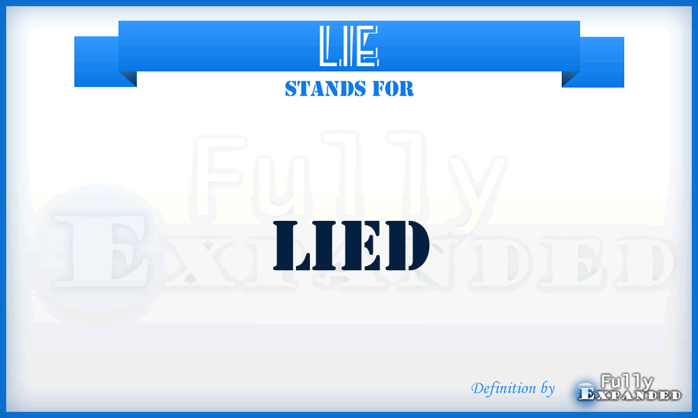 LIE - Lied