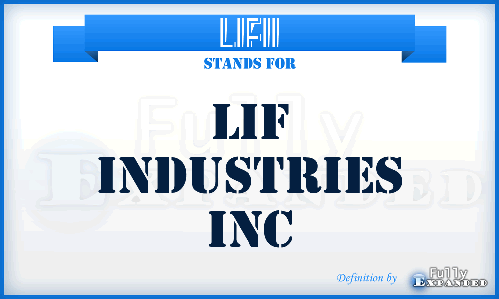 LIFII - LIF Industries Inc
