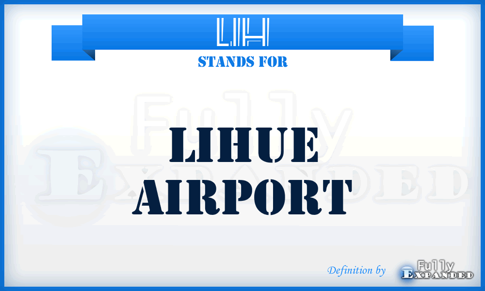 LIH - Lihue airport