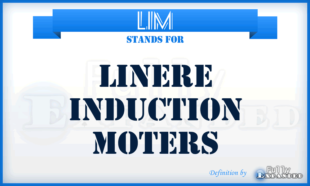LIM - Linere Induction Moters