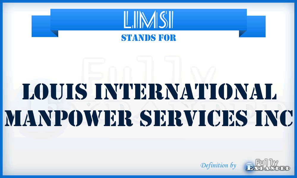 LIMSI - Louis International Manpower Services Inc