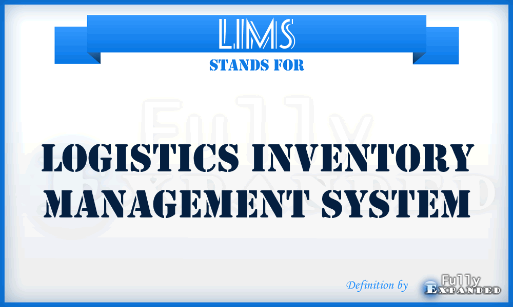 LIMS - Logistics Inventory Management System