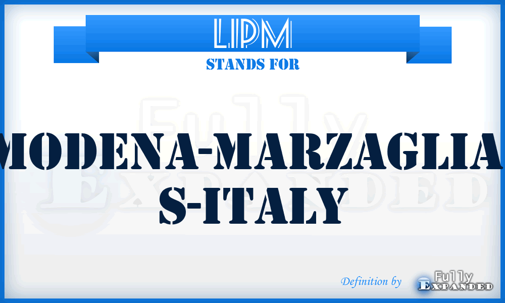 LIPM - Modena-Marzaglia, S-Italy