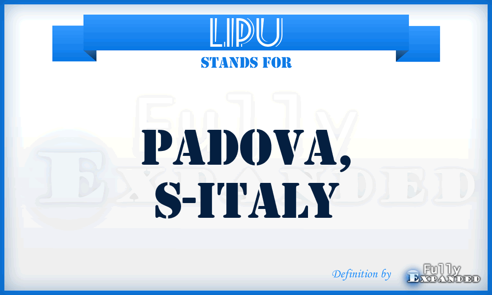 LIPU - Padova, S-Italy