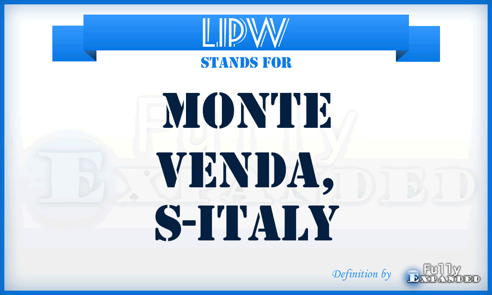 LIPW - Monte Venda, S-Italy