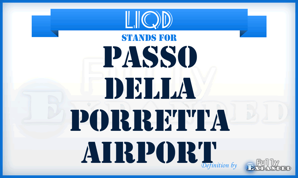 LIQD - Passo Della Porretta airport