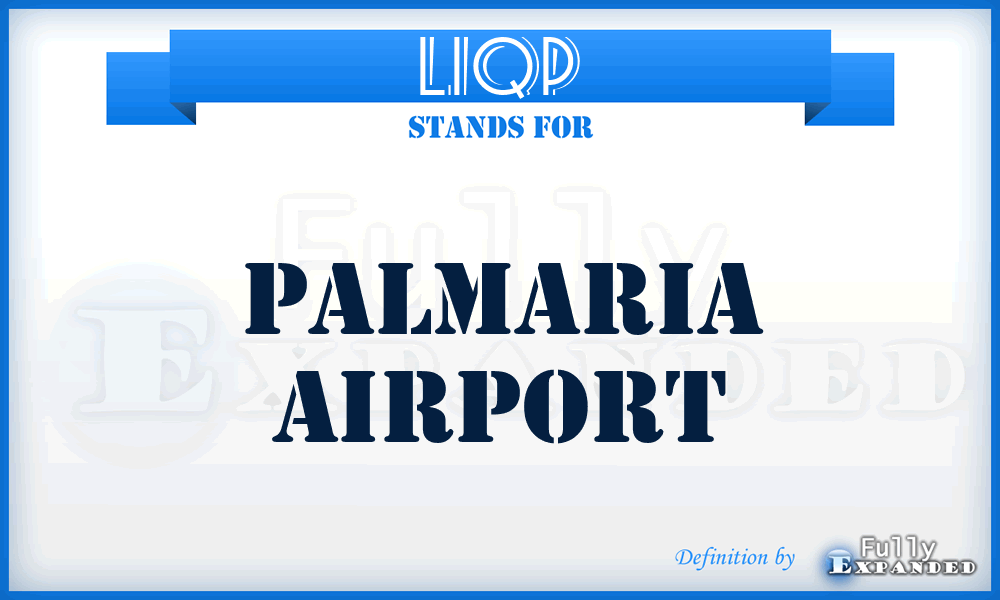 LIQP - Palmaria airport