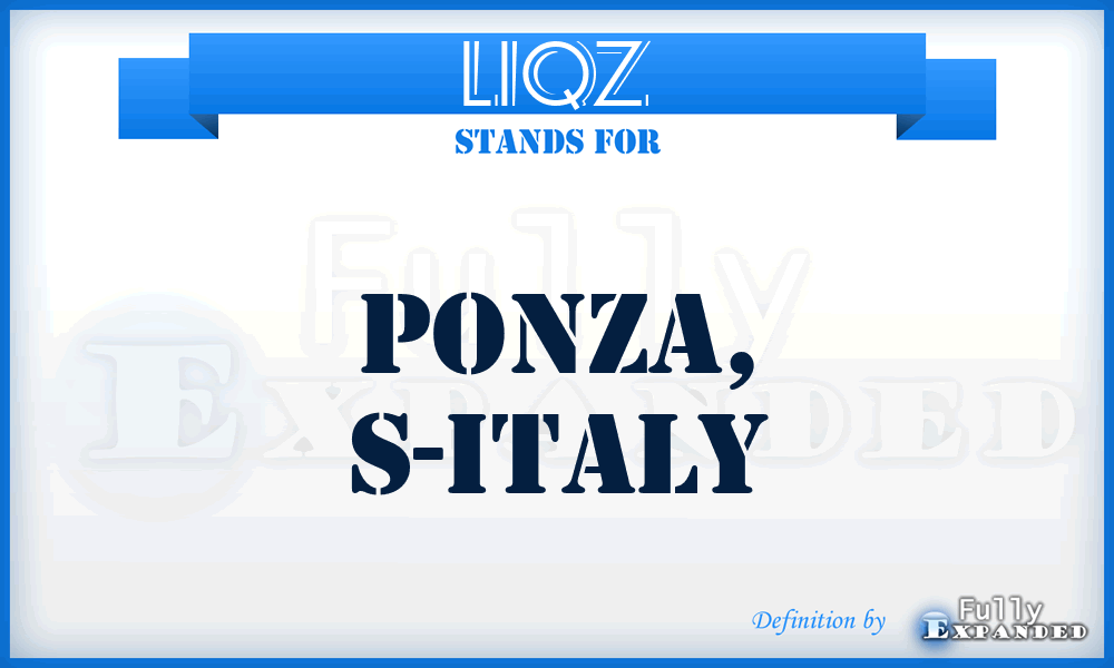 LIQZ - Ponza, S-Italy