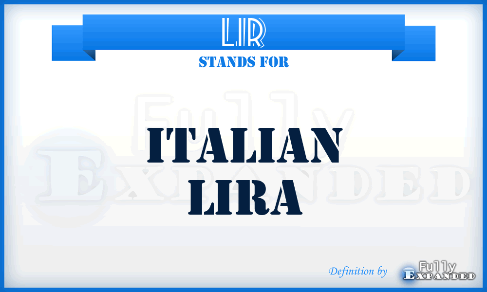 LIR - Italian Lira