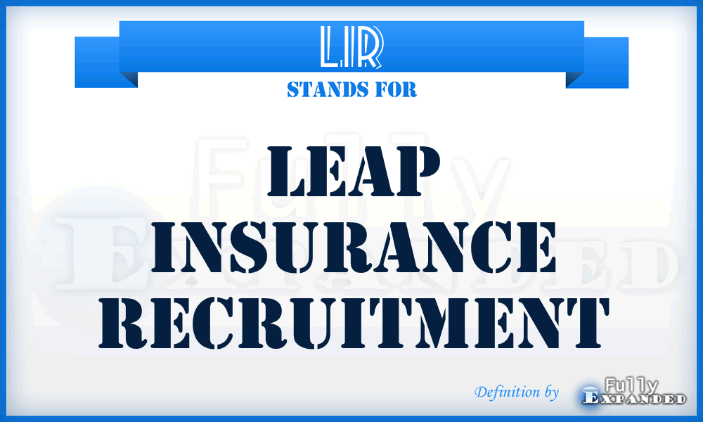 LIR - Leap Insurance Recruitment